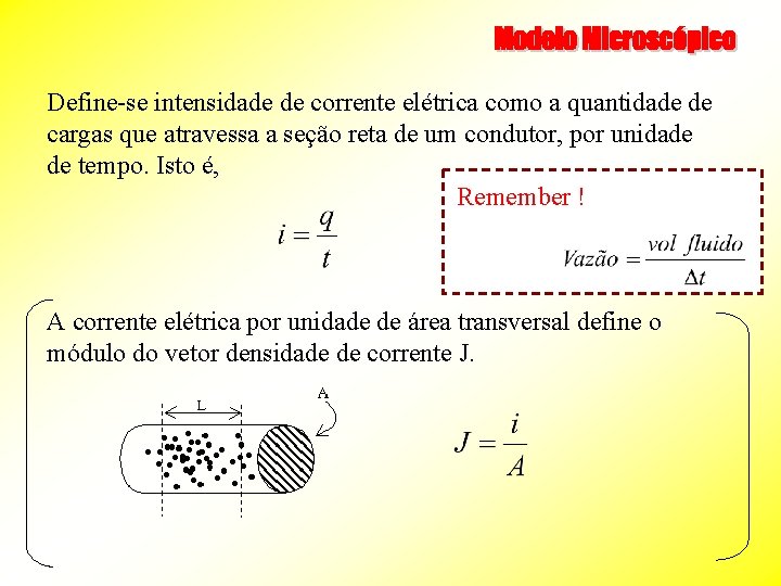 Define-se intensidade de corrente elétrica como a quantidade de cargas que atravessa a seção