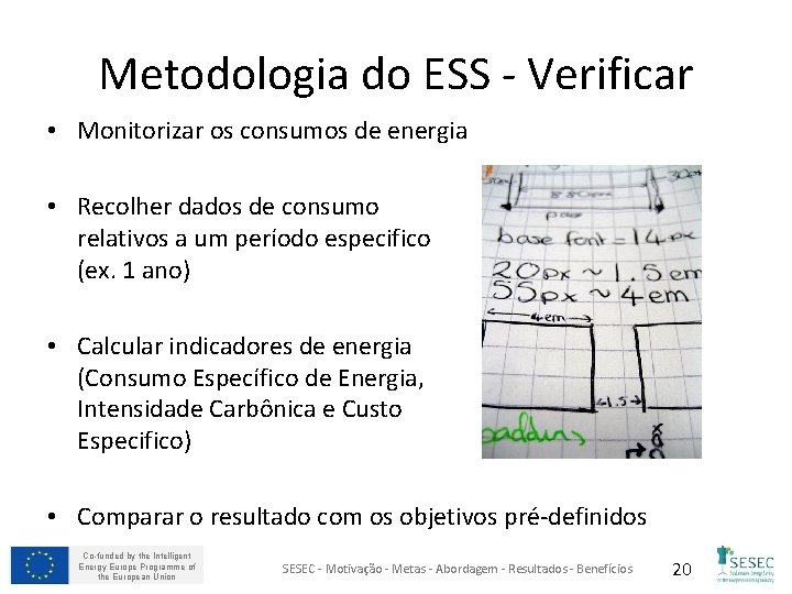 Metodologia do ESS - Verificar • Monitorizar os consumos de energia • Recolher dados