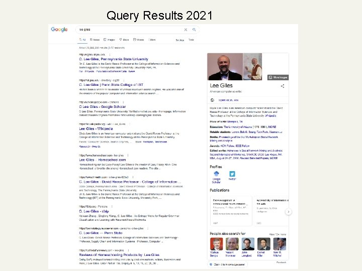 Query Results 2021 