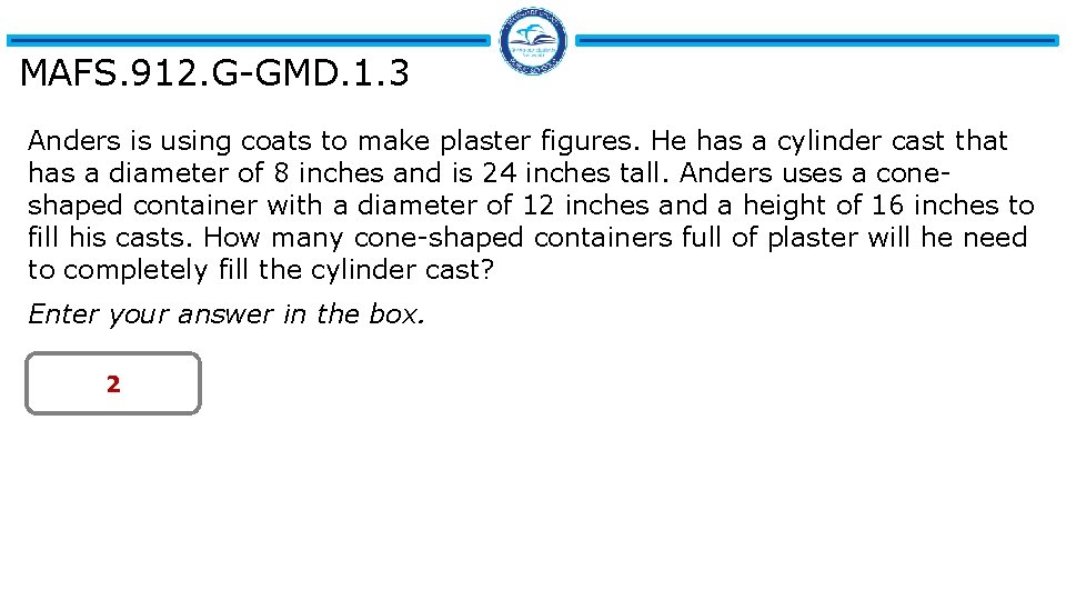 MAFS. 912. G-GMD. 1. 3 Anders is using coats to make plaster figures. He