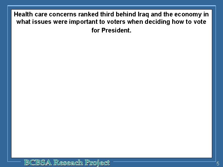Health care concerns ranked third behind Iraq and the economy in what issues were