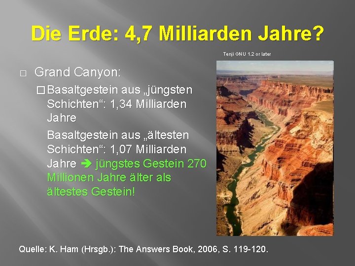 Die Erde: 4, 7 Milliarden Jahre? Tenji GNU 1. 2 or later � Grand