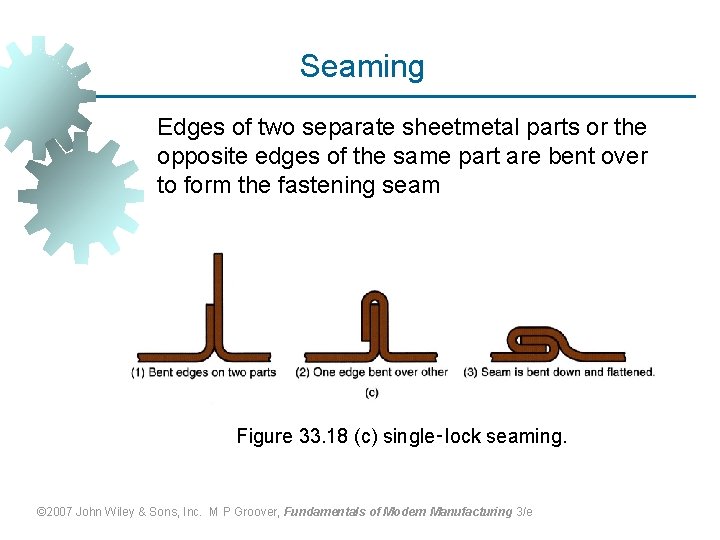 Seaming Edges of two separate sheetmetal parts or the opposite edges of the same