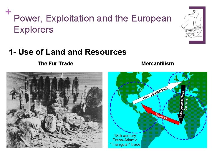 + Power, Exploitation and the European Explorers 1 - Use of Land Resources The