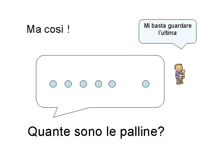 Ma così ! Mi basta guardare l’ultima Quante sono le palline? 