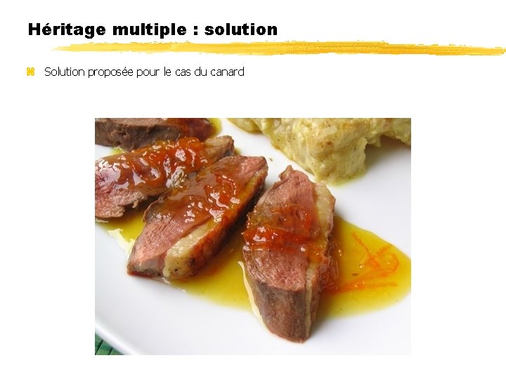 Héritage multiple : solution Solution proposée pour le cas du canard 