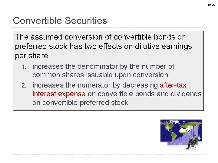 19 -29 Convertible Securities The assumed conversion of convertible bonds or preferred stock has