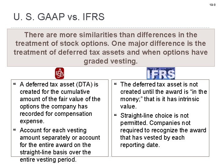 19 -8 U. S. GAAP vs. IFRS There are more similarities than differences in