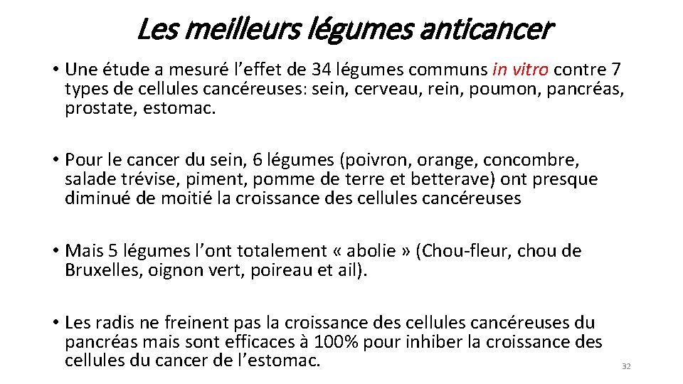 Les meilleurs légumes anticancer • Une étude a mesuré l’effet de 34 légumes communs