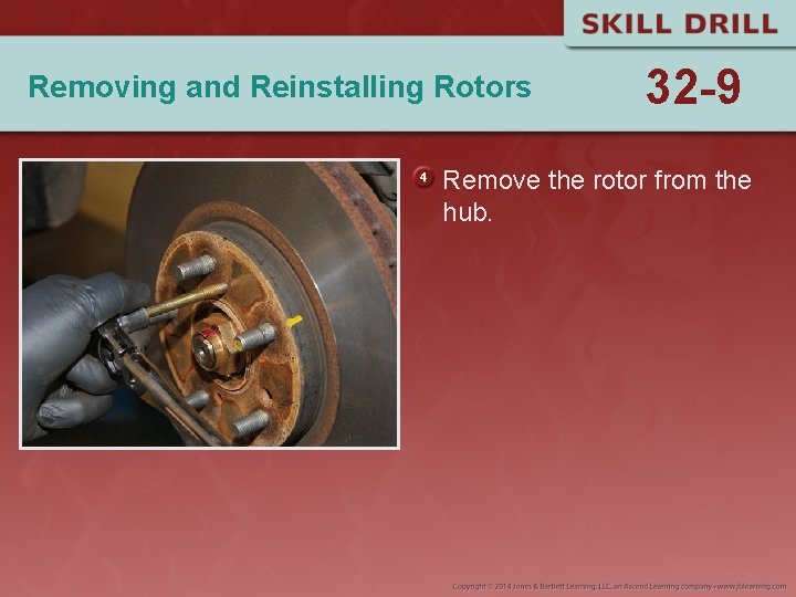 Removing and Reinstalling Rotors 32 -9 Remove the rotor from the hub. 