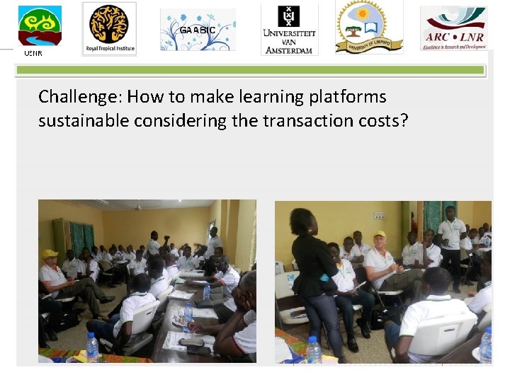 Challenge: How to make learning platforms sustainable considering the transaction costs? 