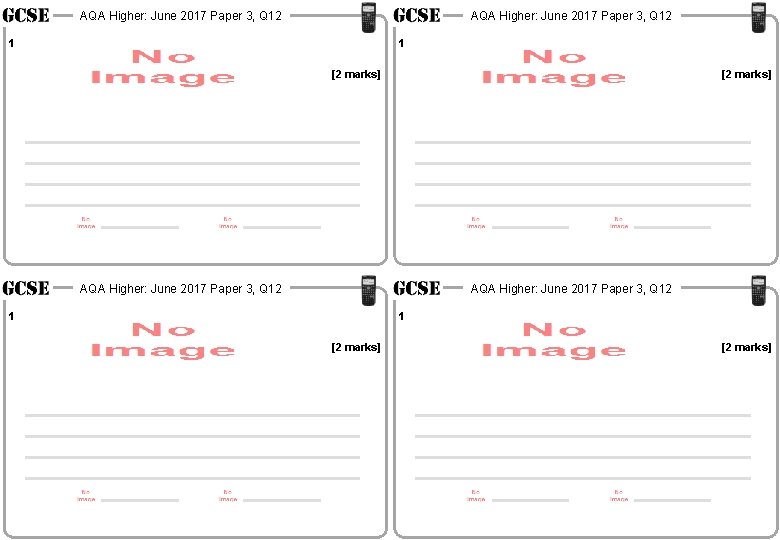 AQA Higher: June 2017 Paper 3, Q 12 1 1 [2 marks] 