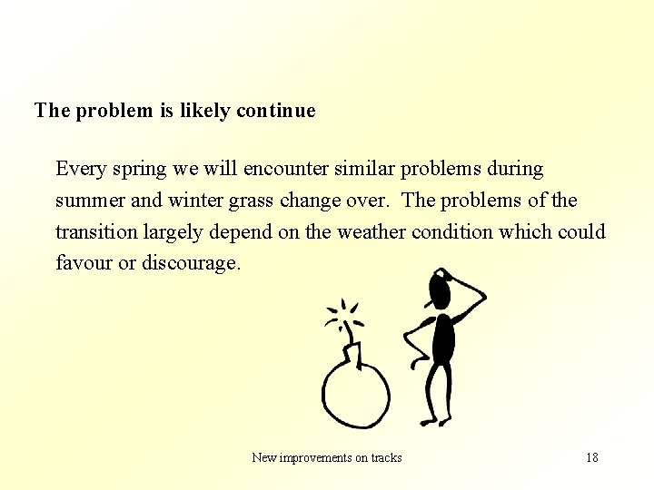 The problem is likely continue Every spring we will encounter similar problems during summer