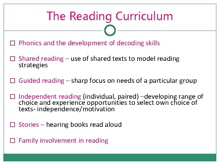 Finding Out About Phonics Workshop for Parents Objectives