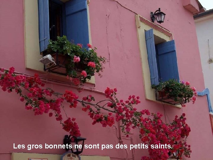 Les gros bonnets ne sont pas des petits saints. 