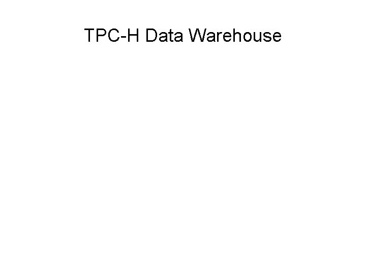 TPC-H Data Warehouse 