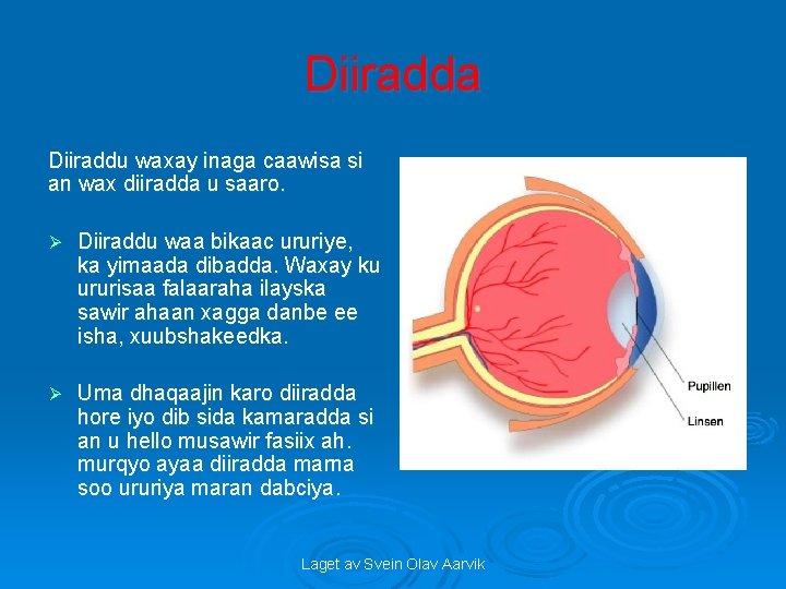 Diiradda Diiraddu waxay inaga caawisa si an wax diiradda u saaro. Ø Diiraddu waa