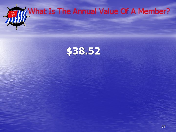 What Is The Annual Value Of A Member? $38. 52 37 