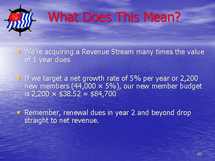 What Does This Mean? • We’re acquiring a Revenue Stream many times the value