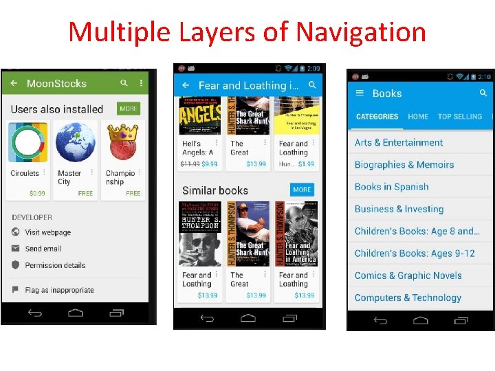 Multiple Layers of Navigation 