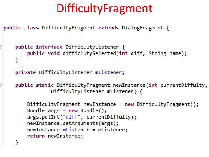 Difficulty. Fragment 