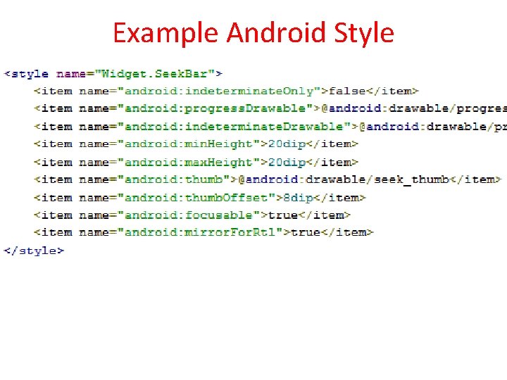 Example Android Style 