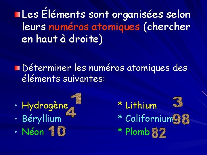 Cest quoi dans chaque carr Les diffrents tableau — free download
