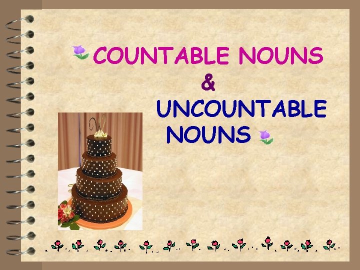COUNTABLE NOUNS & UNCOUNTABLE NOUNS COUNTABLE NOUNS & UNCOUNTABLE NOUNS