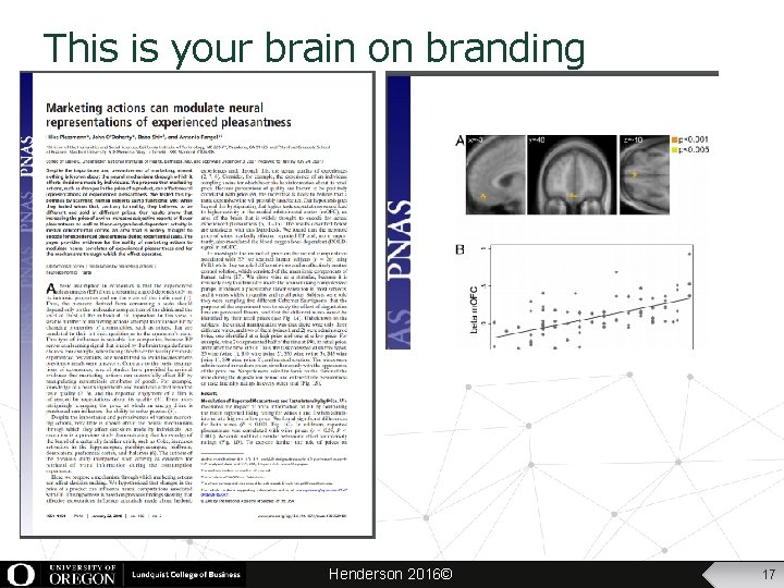 This is your brain on branding Henderson 2016© 17 