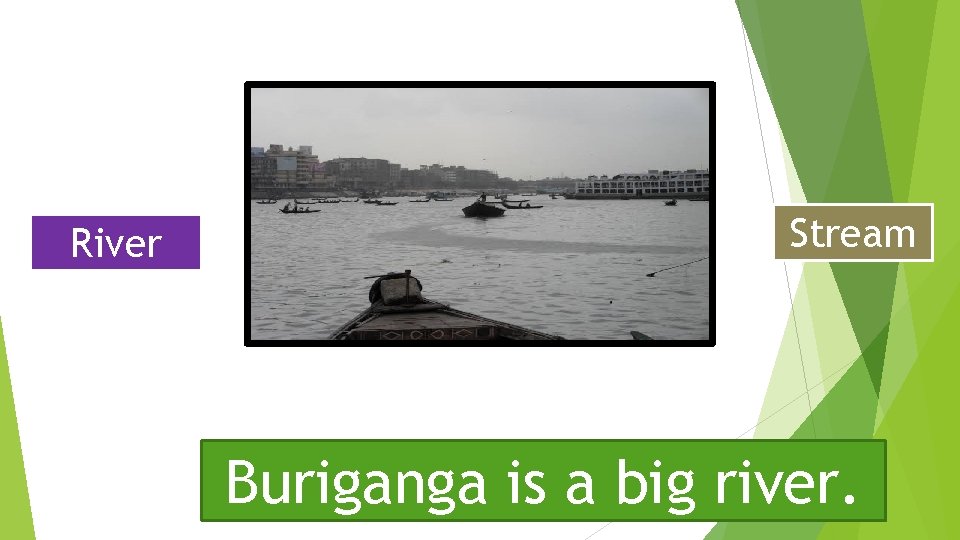 River Stream Buriganga is a big river. 