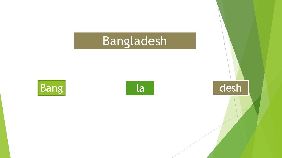 Bangladesh Bang la desh 