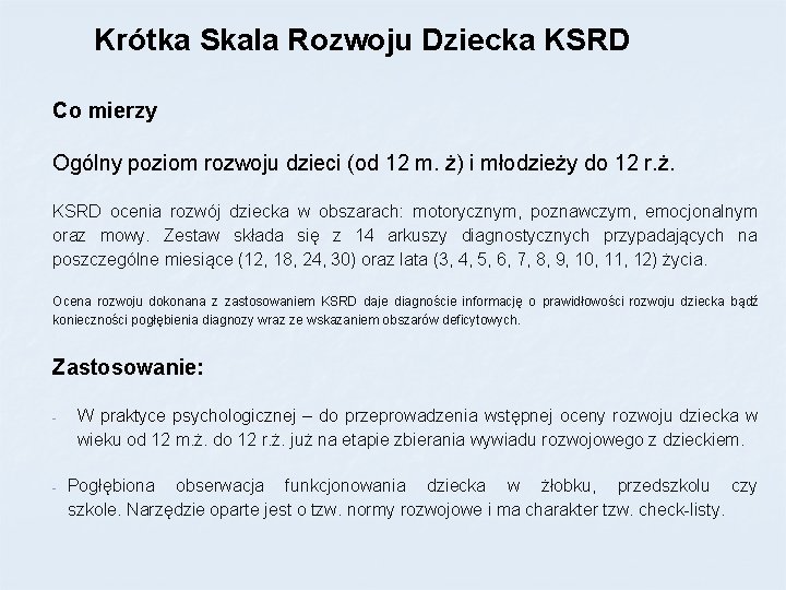 Krótka Skala Rozwoju Dziecka Pdf