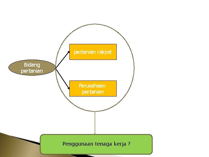 pertanian rakyat Bidang pertanian Perusahaan pertanian Penggunaan tenaga kerja ? 