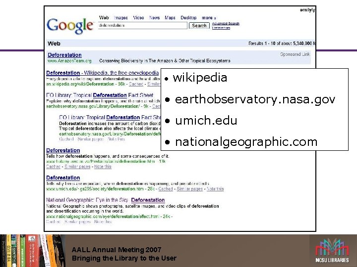  • wikipedia • earthobservatory. nasa. gov • umich. edu • nationalgeographic. com AALL