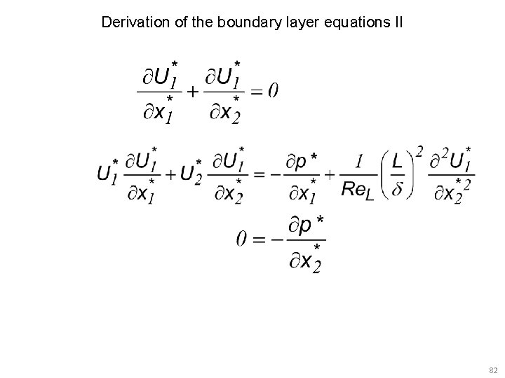 Derivation of the boundary layer equations II 82 