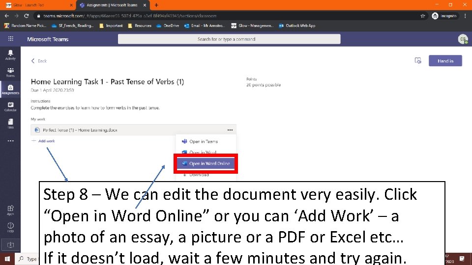 Step 8 – We can edit the document very easily. Click “Open in Word