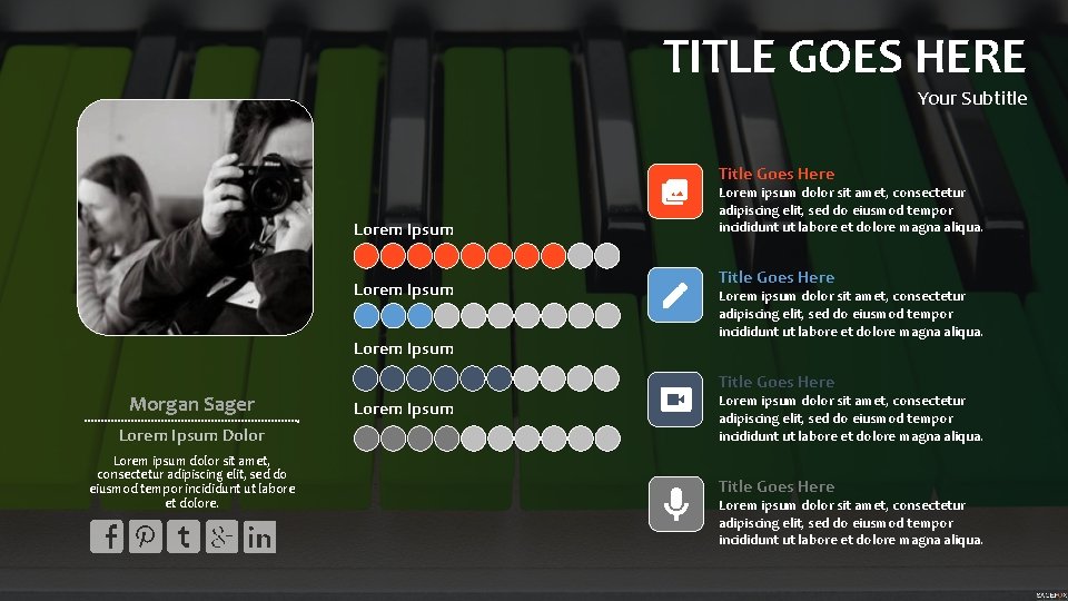 TITLE GOES HERE Your Subtitle Title Goes Here Lorem Ipsum Morgan Sager Lorem Ipsum