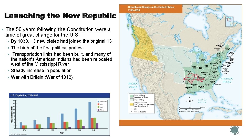 § The 50 years following the Constitution were a time of great change for