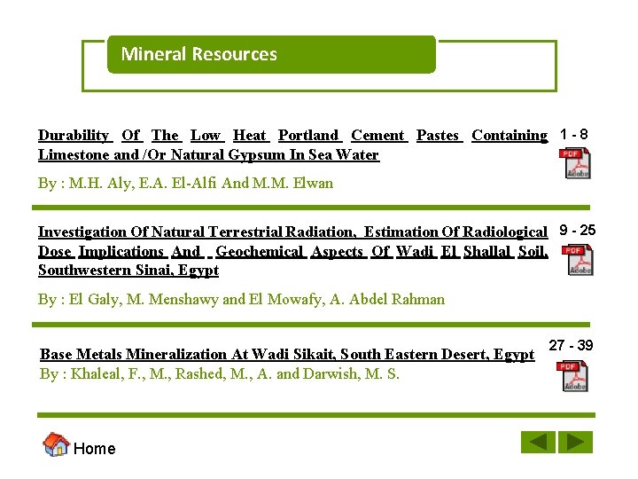 Mineral Resources Durability Of The Low Heat Portland Cement Pastes Containing 1 - 8