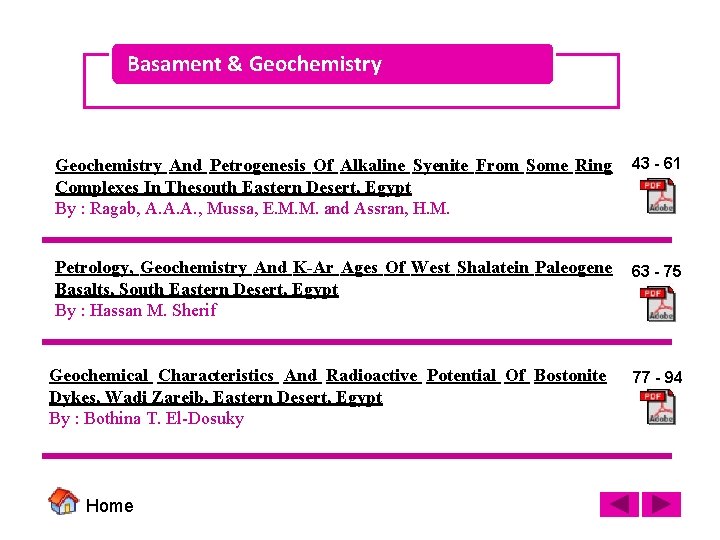 Basament & Geochemistry And Petrogenesis Of Alkaline Syenite From Some Ring Complexes In Thesouth