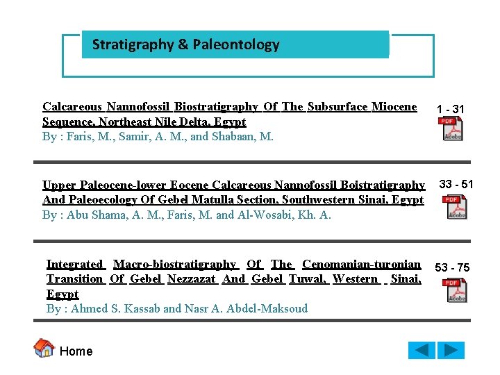 Stratigraphy & Paleontology Calcareous Nannofossil Biostratigraphy Of The Subsurface Miocene Sequence, Northeast Nile Delta,