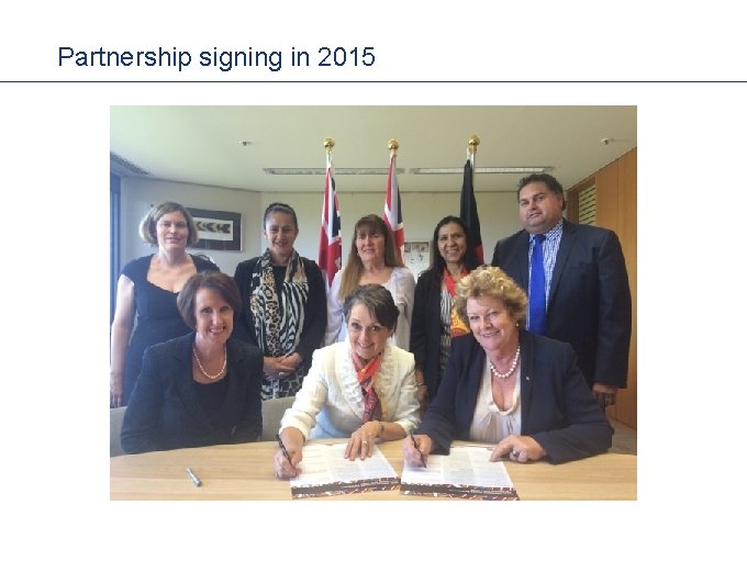 Partnership signing in 2015 