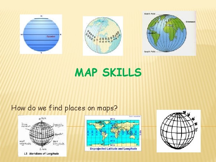MAP SKILLS How do we find places on maps? 