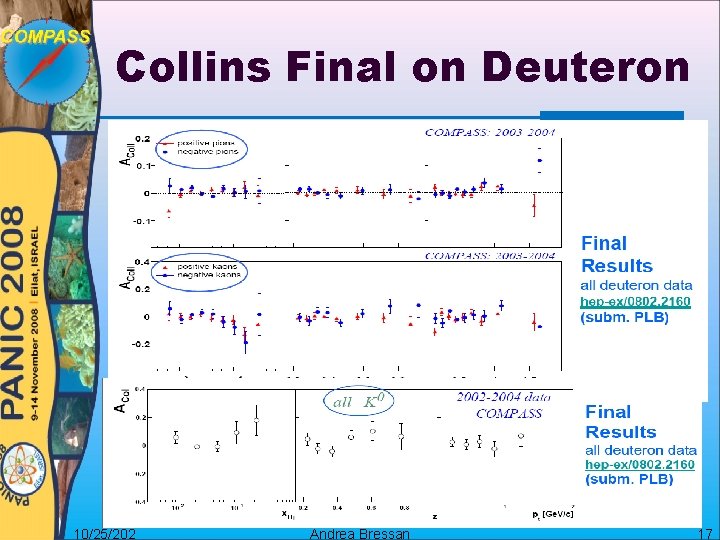 Collins Final on Deuteron 10/25/202 Andrea Bressan 17 