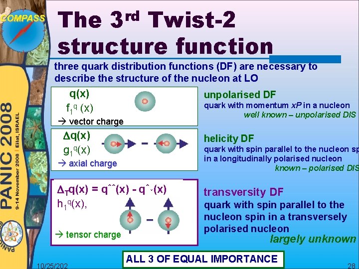 The 3 rd Twist-2 structure function three quark distribution functions (DF) are necessary to