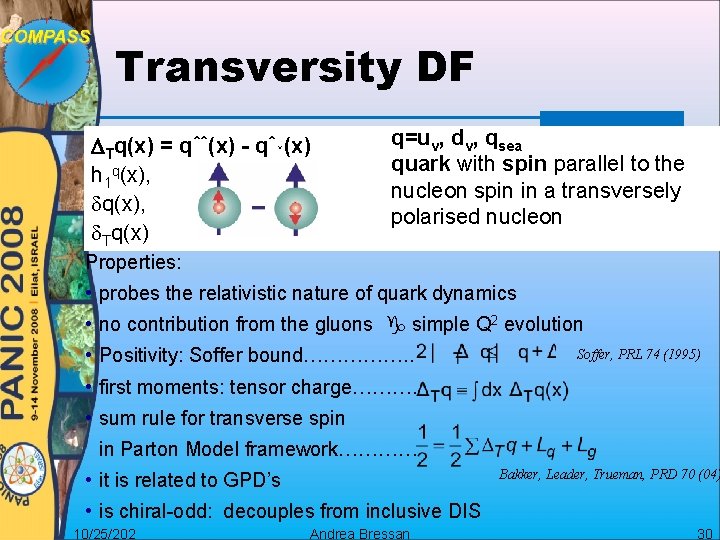 Transversity DF DTq(x) = q↑↑(x) - q↑↓(x) h 1 q(x), d. Tq(x) q=uv, dv,