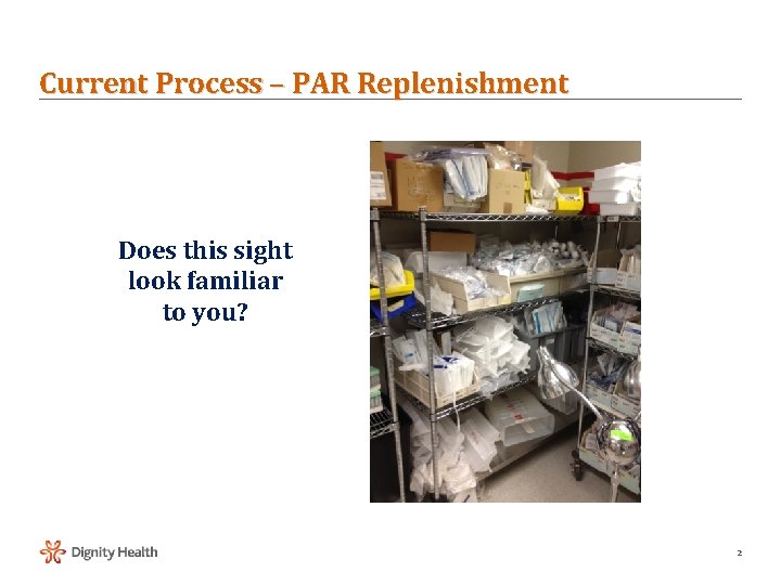 Current Process – PAR Replenishment Does this sight look familiar to you? 2 