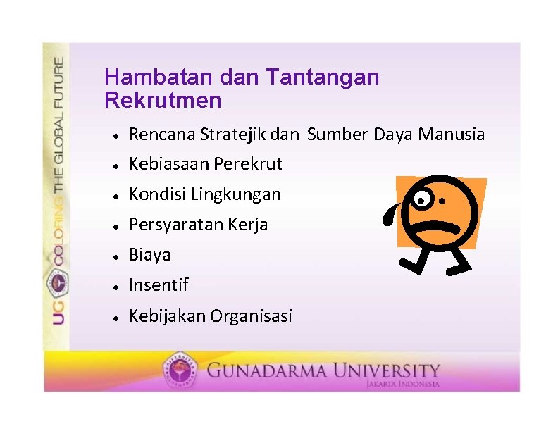 Hambatan dan Tantangan Rekrutmen Rencana Stratejik dan Sumber Daya Manusia Kebiasaan Perekrut Kondisi Lingkungan