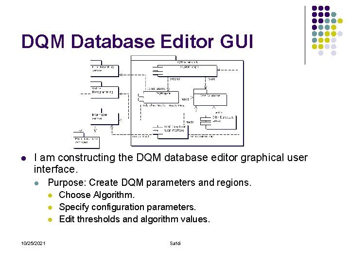 DQM Database Editor GUI l I am constructing the DQM database editor graphical user