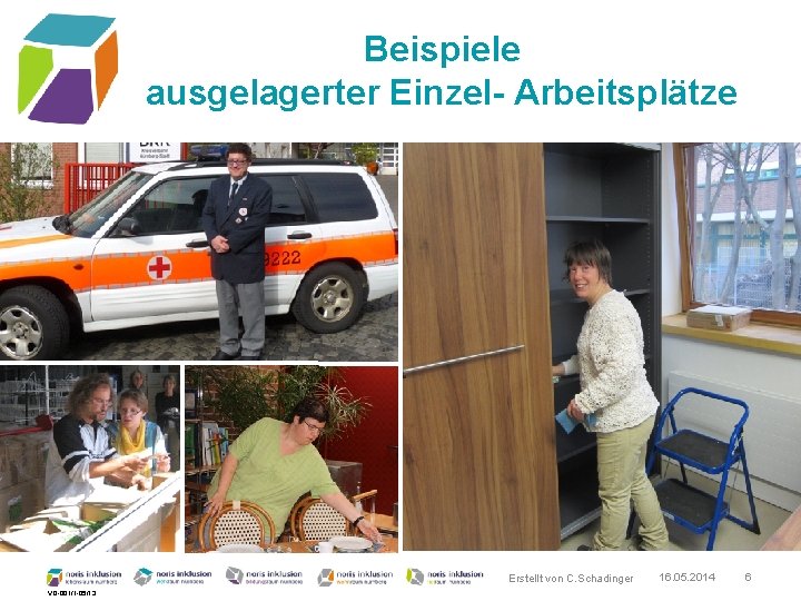 Beispiele ausgelagerter Einzel- Arbeitsplätze Erstellt von C. Schadinger VO-001/1 -05/13 16. 05. 2014 6